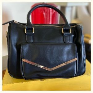 Black Handbag with Gold details